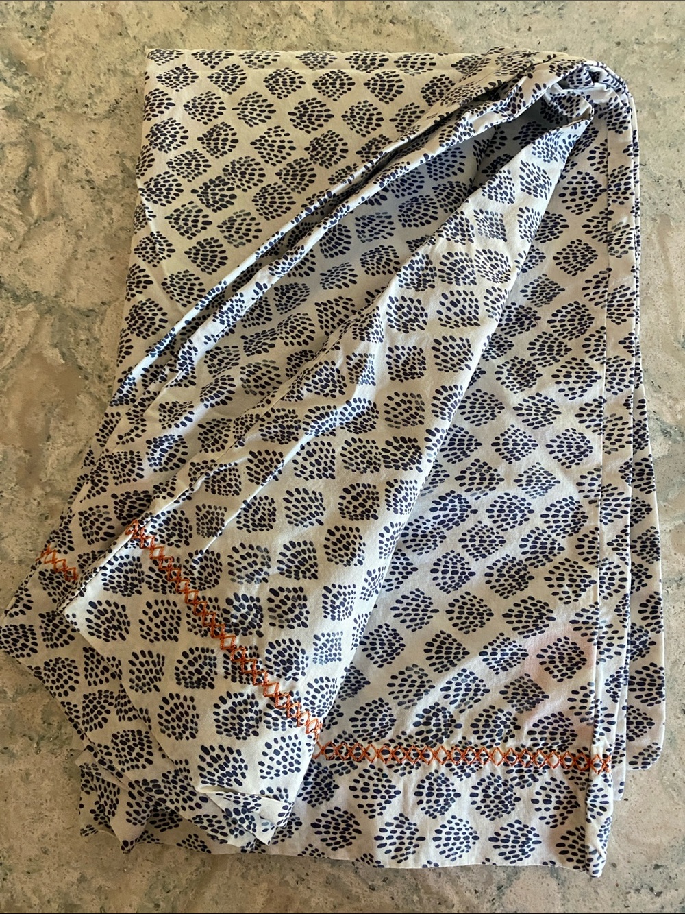 Opalhouse Navy Dot Print Pillowcases with Orange Accent